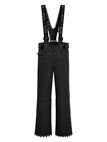 Produktbild: WeeDo - Unisex - Schneehose - Black - Schneefang mit Haken für Snowboardschuhe, Hosenbein zum Hochknöpfen