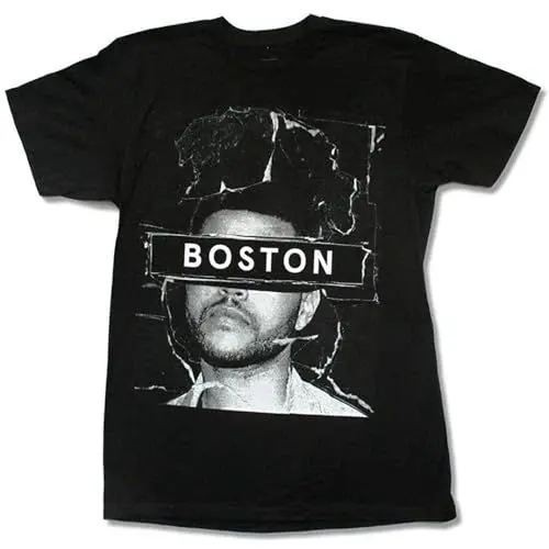 Produktbild: Weeknd Boston Event T-Shirt Graphic Printed Top Tee for Men Black XXL