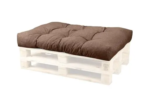 Produktbild: WEELOV Palettenkissen Sitzkissen für Garten und Haus, modernes Design, bequem und funktionell, pflegeleicht, praktisch, Hellbraun 120x80x15