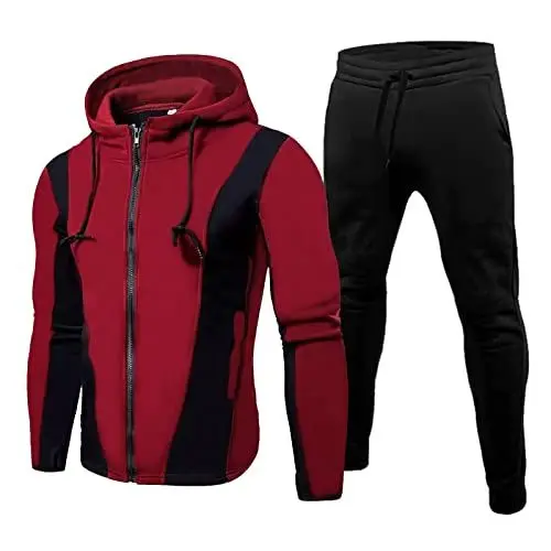 Produktbild: WEENZHOU Trainingsanzug Herren Jogginganzug Sportanzug Männer Jogging Anzug Sweatshirt Hose Trainingsanzug Herren Jogginganzug Langarm Reißverschluss Hoodie weatshirt für Freizeit Sport