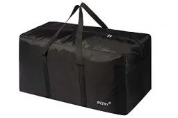 Produktbild: WEERY Reisetasche, 96L Groß Wasserdicht Reisetaschen, Leichte Faltbare Duffel Taschen für Weekender Herren Damen, Schwarz