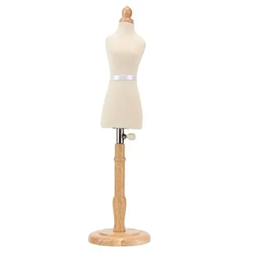 Produktbild: Weibliche Schneiderpuppe, Teetassen, Schneiderin, Buchenholz, Zum Nähen, mit Holzsockel für die Präsentation von Kleidung