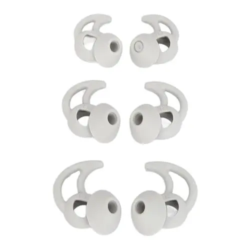 Produktbild: Weiche Silikon-Ersatz-Ohrhörerspitzen, Ohrhörerabdeckungen für Bose, für Sport-Kopfhörer, 3 Paar, S/M/L (Gray)