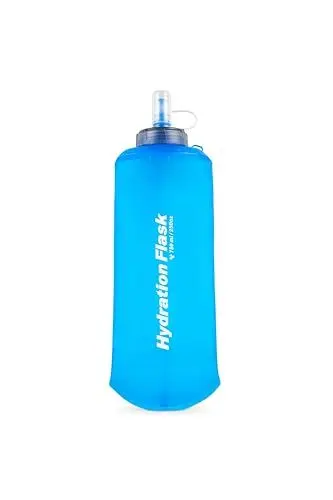 Produktbild: Weiche Trinkflasche, aus TP, faltbare Trinkflasche, weich, faltbar, für Radfahren, Marathon, Laufen, Wandern, BPA-Frei, Soft Flask, Wiederverwendbare Trinkbeutel, Sportflasche, Sport, (750 ml)