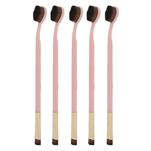 Produktbild: Weicher Doppelseitiger Make-up-Lidschattenpinsel, Zahnbürstenpinsel mit Rosa Griff, Nylonhaar, Zum Auftragen von BB-Creme und Lidschatten