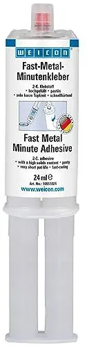Produktbild: WEICON Fast-Metal Minutenkleber 24 ml | Flüssigmetall | 2-Komponenten-Epoxidharzkleber für Metall, Holz, Stein u. v. m.