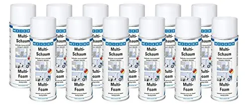 Produktbild: WEICON Multi-Schaum 400 ml | Schaumreiniger für Polster, Scheiben, Kunststoff und Metall | Biologisch abbaubar | 12er Set