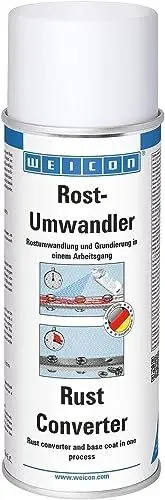 Produktbild: WEICON Rostumwandler 400 ml, Rostkonverter mit Grundierung, neutralisiert Rost und stoppt Korrosion