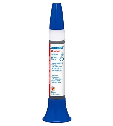 Produktbild: WEICON Contact VA 250 Black 30 g | Cyanacrylat-Klebstoff | hochtemperaturbeständig
