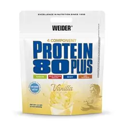 Produktbild: Weider - Protein 80 Plus - 4-Komponenten Protein Pulver - Hoher Proteingehalt mit 80% Eiweiß - Cremige Shakes mit Calcium & Vitamin B6 - 2kg - Vanille