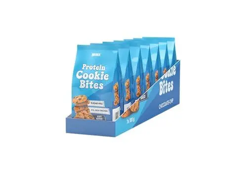 Produktbild: WEIDER Protein Cookie Bites mit satten 31% Eiweiß, leckere Eiweiß-Kekse mit hochwertigem Whey Protein, gesunde Snacks mit viel Protein, zuckerfreier Fitness Snack, 7 Stück (7 x 100g)