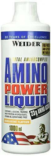 Produktbild: Weider Amino Power Liquid, Mandarine, Flüssiges Hydrolysiertes Protein + Aminosäuren, 1 Liter