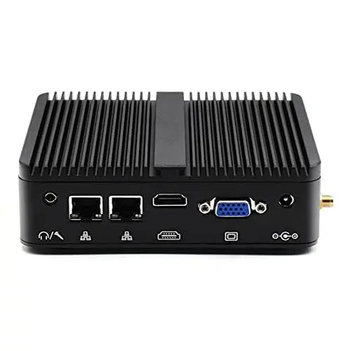 Produktbild: WEIDIAN Industrie PC Lüfterloser Mini PC Celeron J4125, 8GB RAM 256GB SSD, 2RS232 COM, 2Gigabit LAN, HD+VGA, Win11 Lüfterlos Industrial Fanless Embedded Mini Computer Linux Auto Power On
