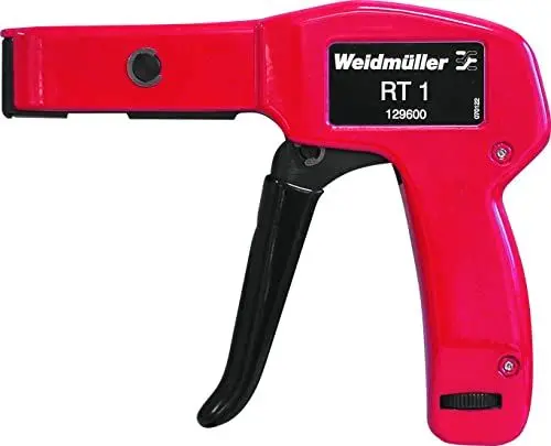 Produktbild: Weidmüller Kabelbinderzange RT 1 (für Kabelbinder bis 4,5 mm, max. Stärke 1,5 mm, zum Spannen + Abschneiden, Spannkraft einstellbar) 486279