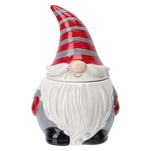 Produktbild: Weihnachten Keksdose Plätzchendose Zwerg Figur Weihnachtsdose Gebäckdose Vorratsdose Teedose Kaffeedose Zuckerdose Vorratsbehälter Aufbewahrungsdose für Süßigkeiten Bonbons