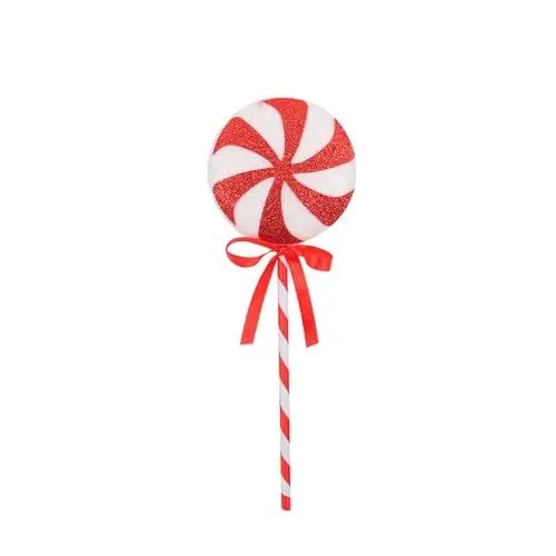 Produktbild: Weihnachten Lollipop Ornamente Rot Weiß Pfefferminze Candy Cane Picks Hängen Weihnachten Baum Ornament Party Hause Kinder Außen Weihnachtsfeierdekorationen