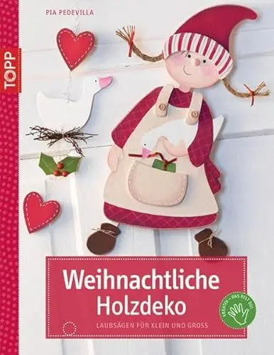 Produktbild: Weihnachtliche Holzdeko: Laubsägen für Klein und Groß. Mit perforierten Vorlagebogen und Einsteckhüllen