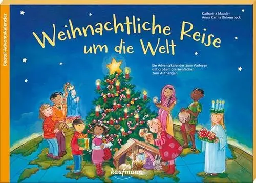 Produktbild: Weihnachtliche Reise um die Welt. Ein Adventskalender zum Vorlesen mit einem großen Sternenfächer zum Aufhängen: Bastel-Adventskalender ... Kinder: Ein Buch zum Vorlesen und Basteln)
