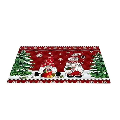 Produktbild: Weihnachts Fußmatte für draußen Winter Schneeflocke Weihnachtswichtel Matte für die Haustür Innenbereich Eingangsbereich Teppich 40 x 60cm Weihnachts Weihnachts Weihnachtsdekorationen für drinnen