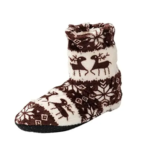 Produktbild: Christmas Shoes Damen Filzpantoffeln Niedrige Hausschuhe rutschfeste Outdoor Winterschuhe Pantoffeln Home Cozy Slippers Unisex Winter Memory Foam Pantoffeln Puschen Damen Winter