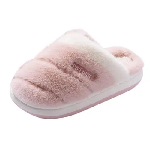 Produktbild: Weihnachts Hausschuhe Damen Women's Spring and Autumn Winter Couple Cotton Slippers Indoor Home Cotton Slippers Warm Non Slip Wear and Velvet Cotton Slippers Damenschuhe Keilabsatz Getragen
