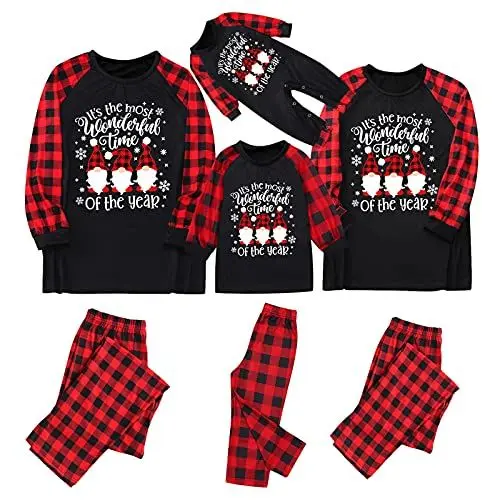 Produktbild: Weihnachts Pyjama Familie Set, Kuschelig Matching Schlafanzug Damen Herren Partner Baumwolle Christmas Pyjama Kinder Jungen Mädchen Familie Pyjamas Set Weihnachten Bedruckte Nachtwäsche 304