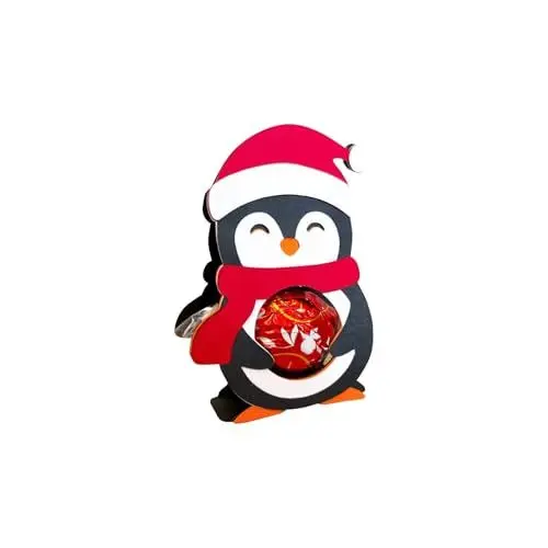 Produktbild: Weihnachts Süßigkeiten Tüten Geschenk Leckerli Tüten Pinguin Süßigkeiten Schale Zucker Snack Behälter für Tischparty Desktop Kinder Deko Decorations Rustikale Weihnachtsdekorationen