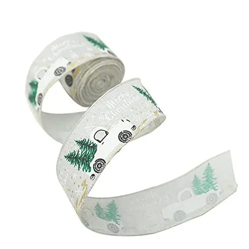 Produktbild: Weihnachtsband mit Draht für Weihnachtsbaum Basteln Geschenkverpackungen Girlanden Christbaumspitzen Schleifen 16 Fuß Decorations Außen Weihnachtsdekorationen für den Innenbereich