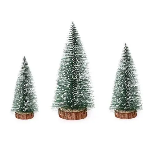 Produktbild: Weihnachtsbaum, 3 Größen Künstlicher Weihnachtsbaum, Tannenbaum Künstlich mit Holzsockel, Mini Weihnachtsbaum für Weihnachtsbaum Deko, Tischdeko, Schaufenster (10/15/20cm)
