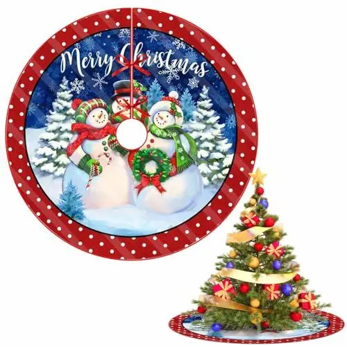 Produktbild: Weihnachtsbaum Decke Rot,76 cm Tannenbaum Decke Rund,Kurzer Plüsch Baumrock aus Polyester,Weihnachtsbaum Abdeckung für Christbaumständer Teppich,Christbaumdecke Rund Rot für Bodendekoration