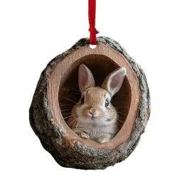 Produktbild: Weihnachtsdeko Innen,Acryl Tier Dekor Weihnachtsbaumschmuck 2D Anhänger Eule Waschbär Weihnachtsbaum Anhänger Weihnachtsdeko Saisonale Dekoration Für Wohnzimmer Schlafzimmer Weihnachtsdeko Hängend