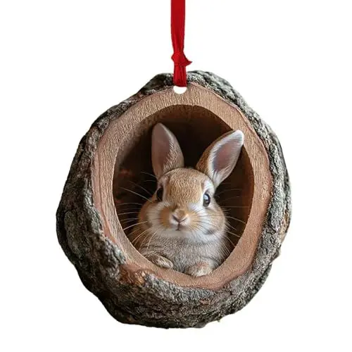 Produktbild: Weihnachtsdeko Innen,Acryl Tier Dekor Weihnachtsbaumschmuck 2D Anhänger Eule Waschbär Weihnachtsbaum Anhänger Weihnachtsdeko Saisonale Dekoration Für Wohnzimmer Schlafzimmer Weihnachtsdeko Hängend