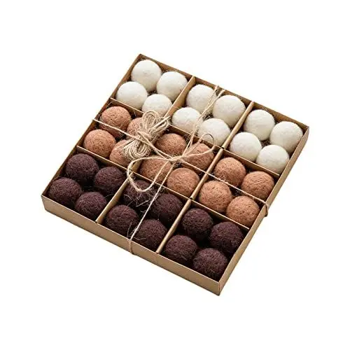 Produktbild: Weihnachts-Filzkugeln, 36 Stück Verpackte Weihnachtsbaumdekoration Zum Aufhängen, DIY-Wollfilzkugeln, DIY-Bastelarbeiten Zum Aufhängen, Weihnachtsbaumkugeln Zum Aufhängen für(#1)