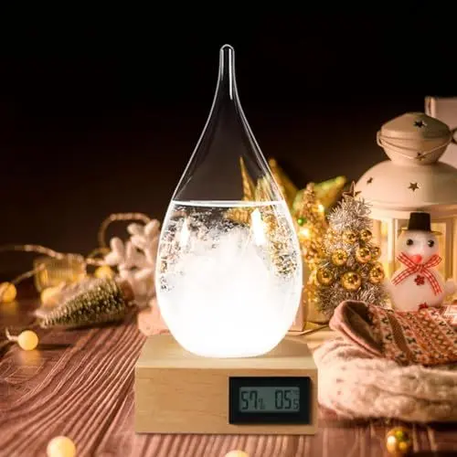 Produktbild: Weihnachtsgeschenke, Sturmglas Wettervorhersage Wetterstation Mode kreativ Büro Desktop und Home Decor Wassertropfen Wetter Glasflasche, kreative Wetter Geschenk