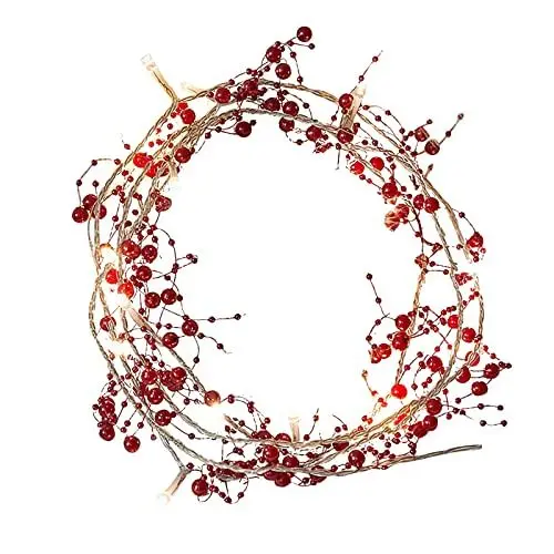 Produktbild: Weihnachtsgirlande Weihnachtsbeerengirlande für Kaminsims Innengirlande Christmas Geschenke Weihnachtsdekorationen im Bauernhausstil