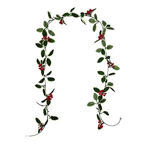 Produktbild: Weihnachtsgirlande künstliches Weihnachtsgrün Türgirlande mit Beeren realistische Kaminsims Kamingirlande für den Innenbereich Outdoor Damen Weihnachtsdekoration