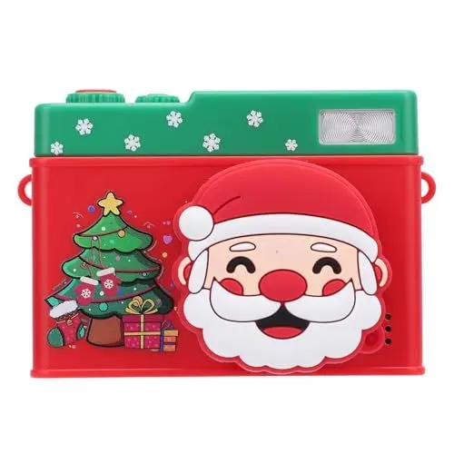Produktbild: Weihnachtskamera, 48 MP 1080P Digitalkamera, Kompaktkamera mit 2-Zoll-Bildschirm, Digitale Point-and-Shoot-Kamera mit Zwei Objektiven für die Fotografie