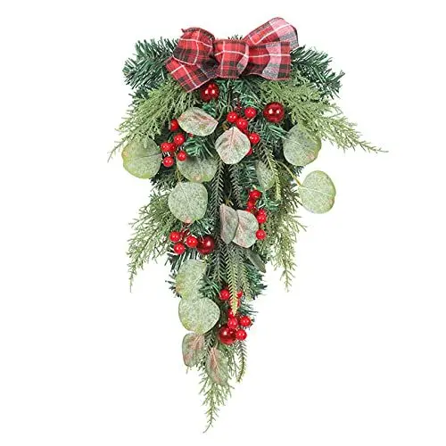 Produktbild: Weihnachtskranz für Haustür, Weihnachtskranz, Wanddekoration, festliche Wandfenster, Wohnzimmer, Dekoration, Weihnachtsbaumkranz, Weihnachtskränze für Haustür, Kranz, Dekoration, Tür