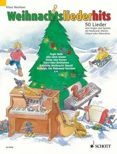 Produktbild: Weihnachtsliederhits: 50 Lieder zum Singen und Spielen. Gesang und Klavier, Keyboard, Akkordeon oder Gitarre (1 Melodie-Instrument ad libitum). Liederheft.