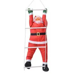 Produktbild: Weihnachtsmann Auf Leiter Außen Und Indoor Weihnachts Deko Kletternder Weihnachtsmann Santa Crawl Nette Hängende Verzierung Schneemann Für Wände, Fenster Und Garten