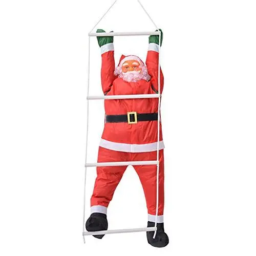 Produktbild: Weihnachtsmann Auf Leiter Außen Und Indoor Weihnachts Deko Kletternder Weihnachtsmann Santa Crawl Nette Hängende Verzierung Schneemann Für Wände, Fenster Und Garten