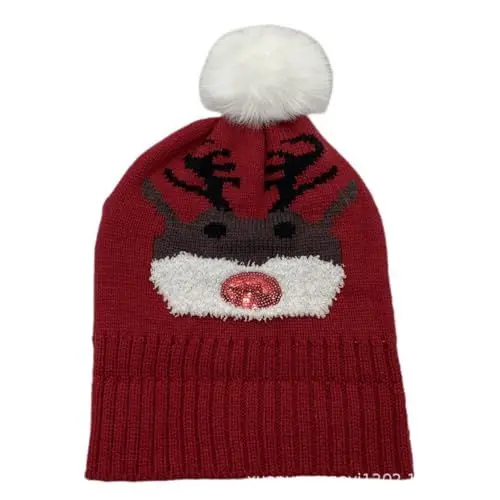 Produktbild: Weihnachts-Mode für Kinder, lässig, und Winter, warme Mütze Kindermütze Mit Hals (B, One Size)