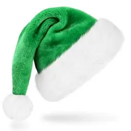 Produktbild: Weihnachtsmütze Erwachsene Grün Nikolausmütze Damen Herren plüsche Wichtelmütze Grün Mütze Bequemes Dicker Klassischer Weihnachts Accessoires aus Samt für festliche Partys im neuen Jahr