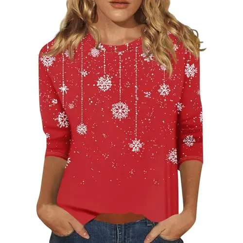 Produktbild: Weihnachtspulli Hässlich Ugly Christmas Sweater Damen Women's Hooded Weihnachten Bekleidung Pullover für Plüsch Unisex Rot M