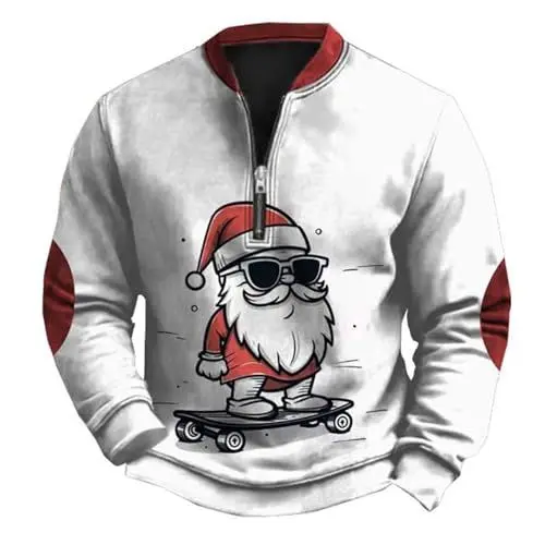 Produktbild: Weihnachtspullover Jungs Hoodie Olivgruen Weihnacht Herren Pulli Mann Weihnachtspullover Schlitten Ugly Ugly Christmas Sweater Herren 3XL Weihnachtspullover Mä 110 Herren Angebote Sale