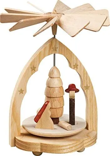 Produktbild: Weihnachtspyramide Erzgebirge Richard Glässer Seiffen Wärmespiel Christi Geburt Natur, 01721