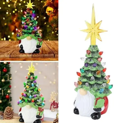 Produktbild: Weihnachtszwerg-Dekoration, Leuchtende Gonks, Weihnachtsdekoration, Zwerge aus Kunstharz, Weihnachtsbaumschmuck für Zuhause und Innenbereich