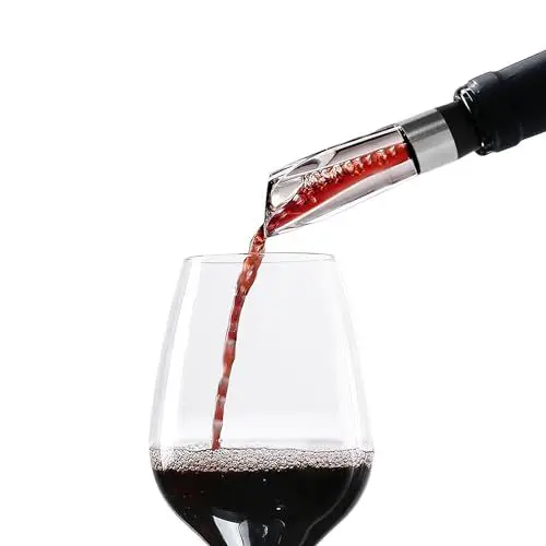 Produktbild: Weinbelüfter und Weindekanter, Tropffreier Weinbelüfter Ausgießer, Wein Dekanter Flaschenausgießer, 2er-Pack
