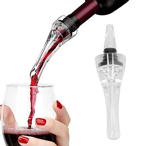 Produktbild: Weinbelüfter-Ausgießer, Wein-Dekanter-Ausgießer, Wein-Belüftungsausgießer, tropffreier Weinausgießer, Weinflaschen-Ausgießer für mehr Geschmack und Bouquet