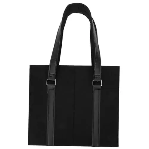 Produktbild: Amosfun Elegante Schwarze Weintaschen Für Flaschen Tragbarer Weinträger Mit Trennwänden Für Partys Und Festivals